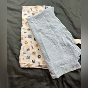 SwaddleMe Baby Swaddle Set Cotton in Blue and Cream